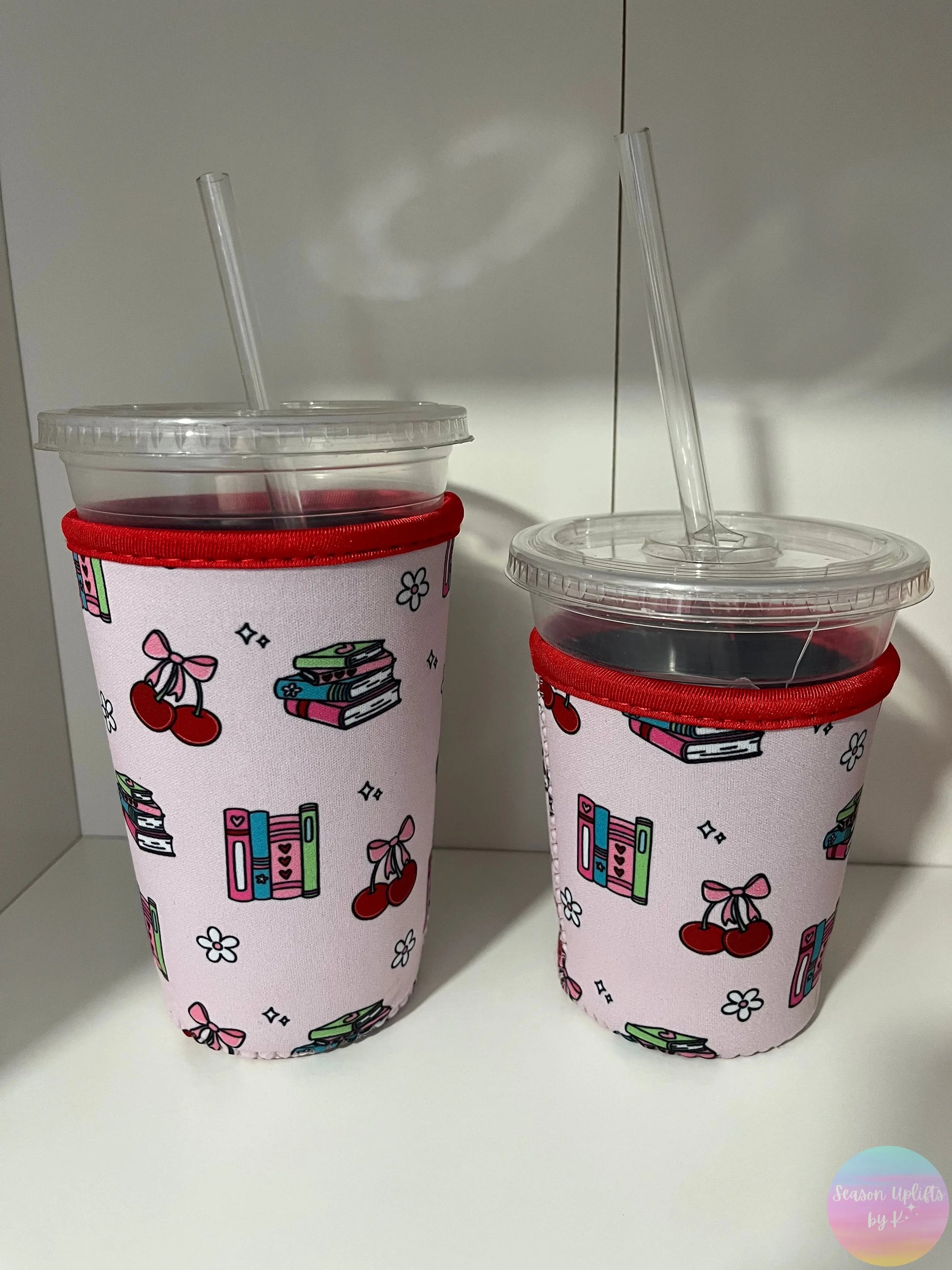 Books & Cherries Drink Sleeve Season Uplifts by K