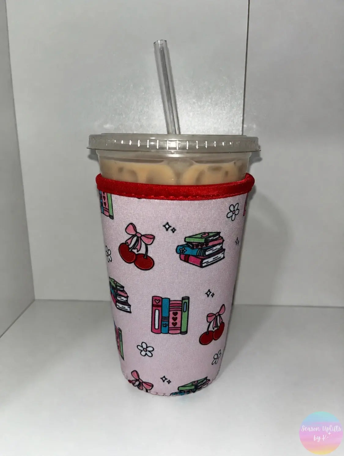 Books & Cherries Drink Sleeve Season Uplifts by K