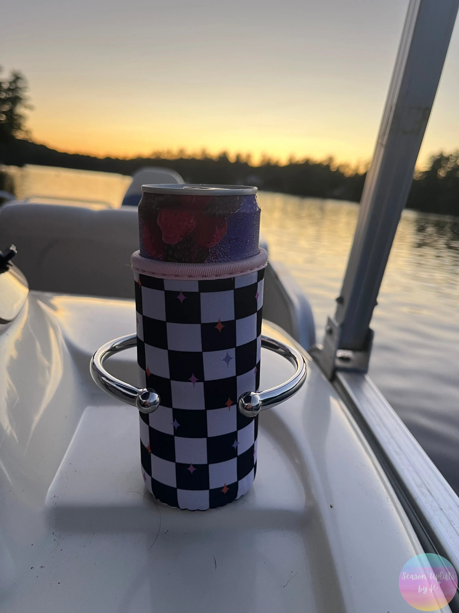 Checkers & Stars Slim Can Sleeve Season Uplifts by K