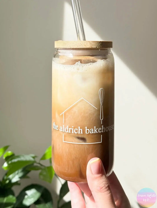 Custom 16oz Glass Cups Season Uplifts by K