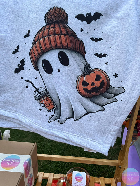 Cute Ghost Fleece Sweatshirt Blanket Season Uplifts by K