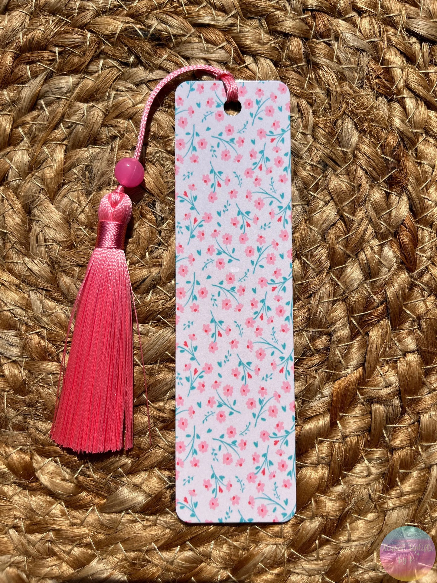 Dainty Pink Flowers Bookmark Season Uplifts by K