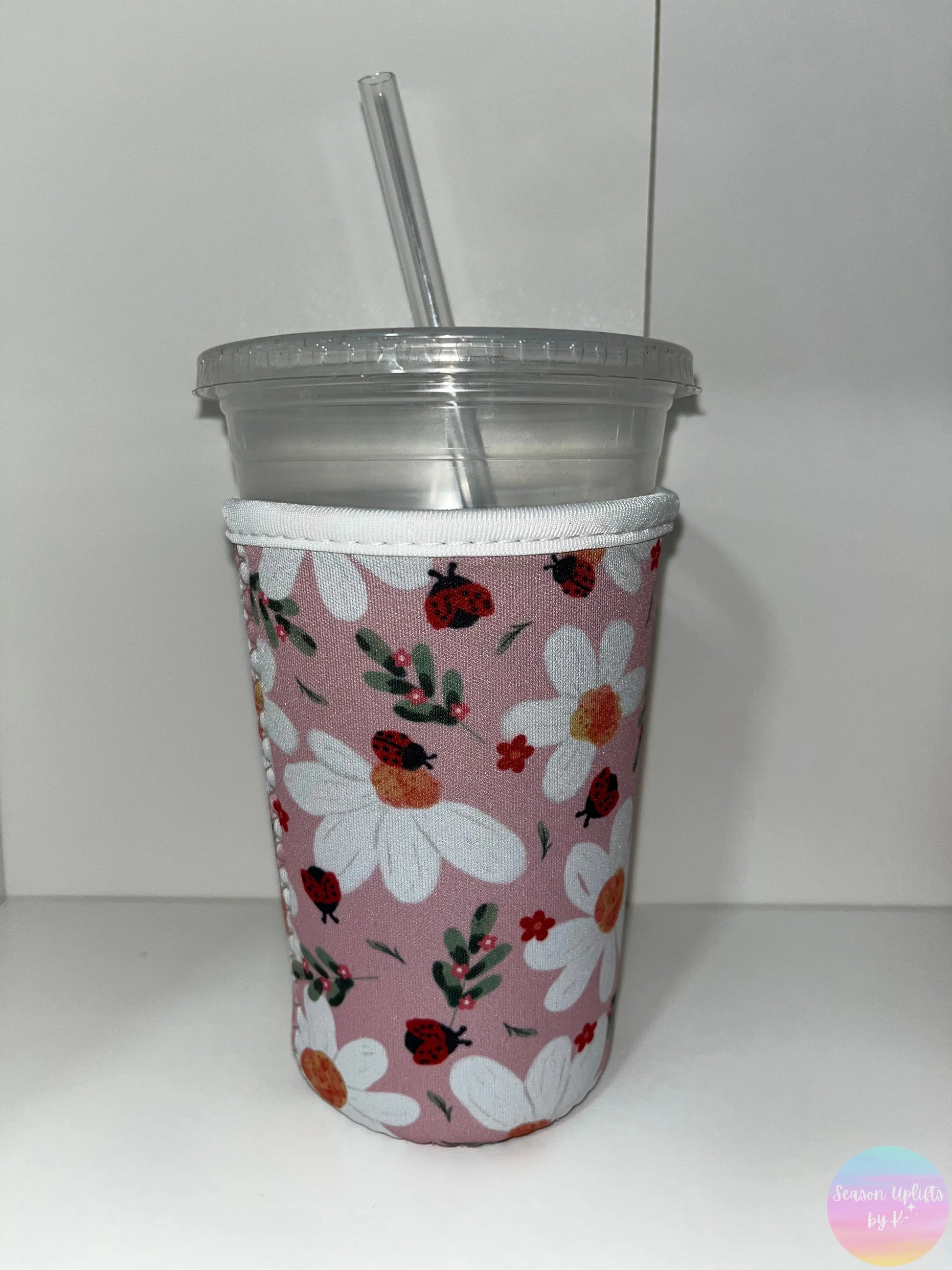Daisies & Ladybugs Medium Drink Sleeve Season Uplifts by K