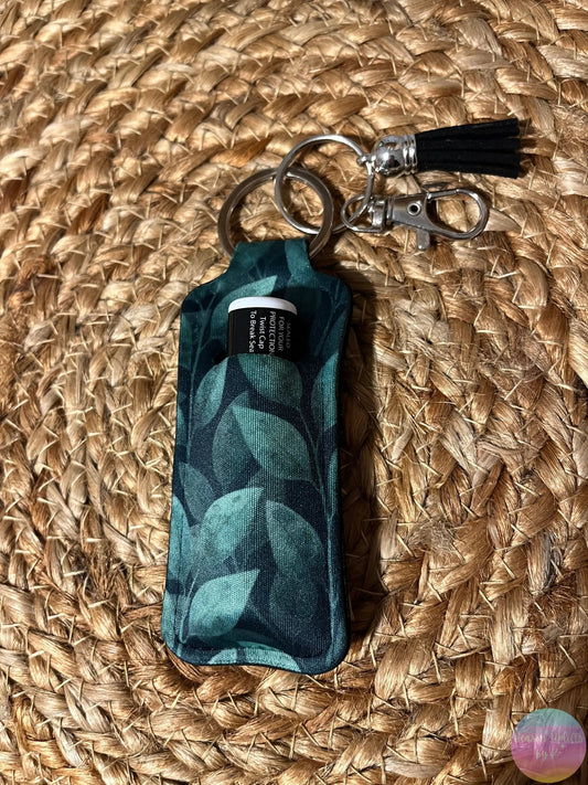 Evergreen Escape Chapstick Holder Keychain Season Uplifts by K