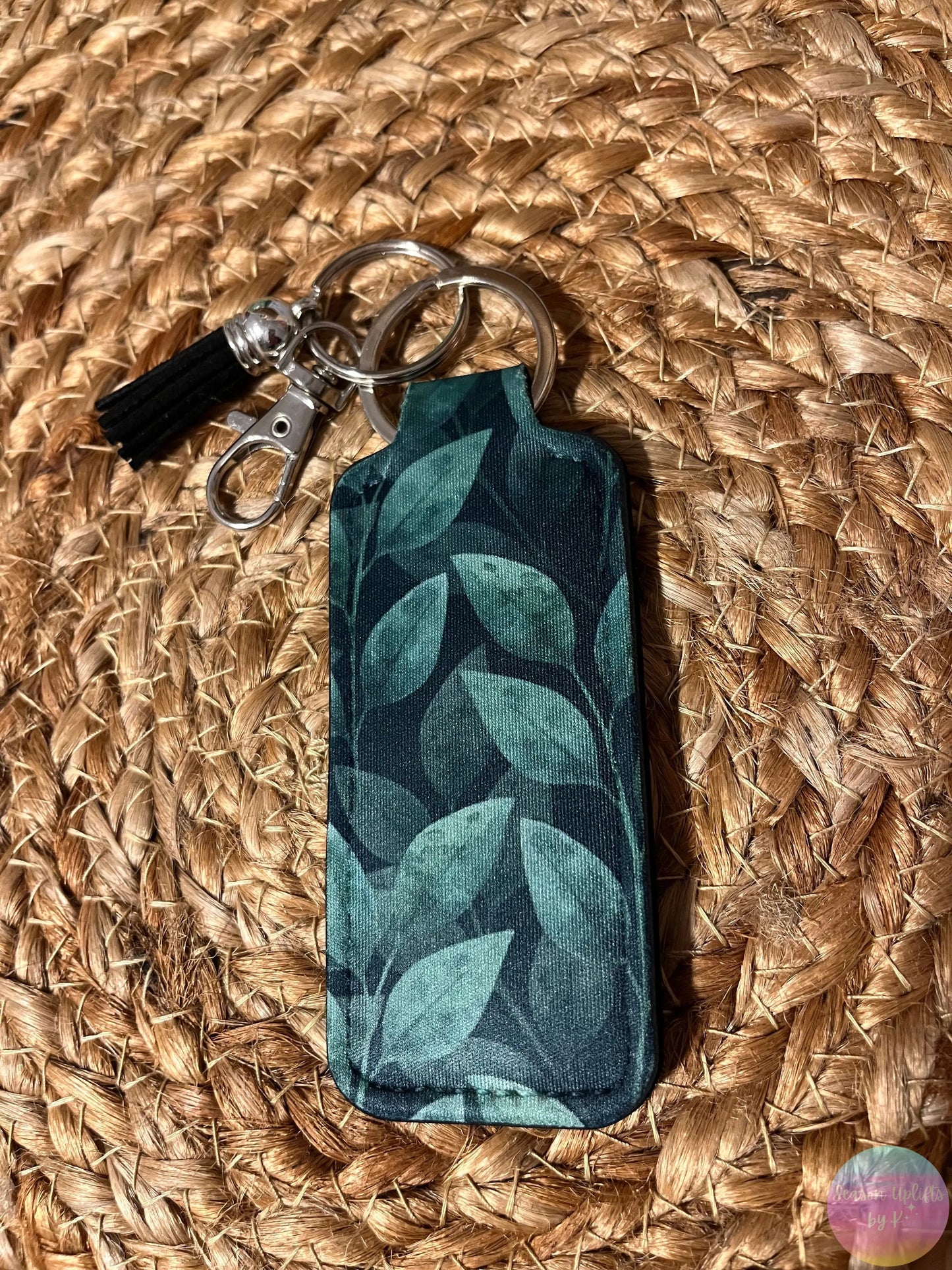 Evergreen Escape Chapstick Holder Keychain Season Uplifts by K