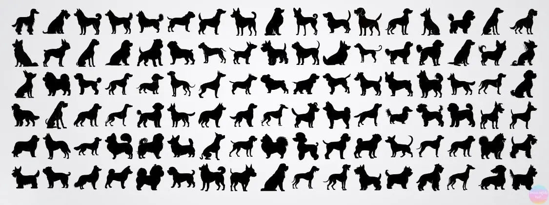 Floral Dog Silhouette Tote Bag Season Uplifts by K