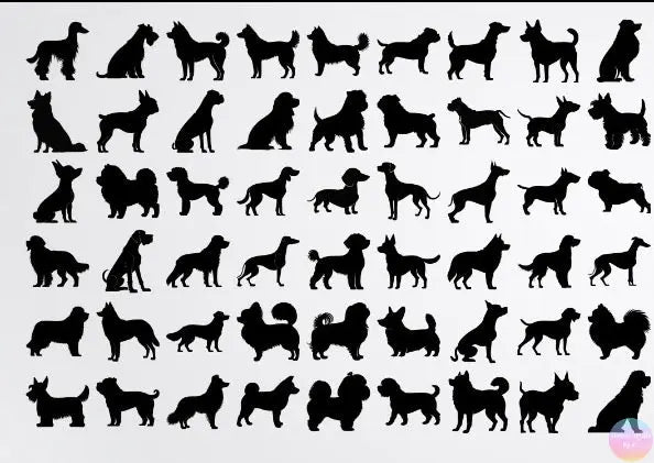 Floral Dog Silhouette Tote Bag Season Uplifts by K