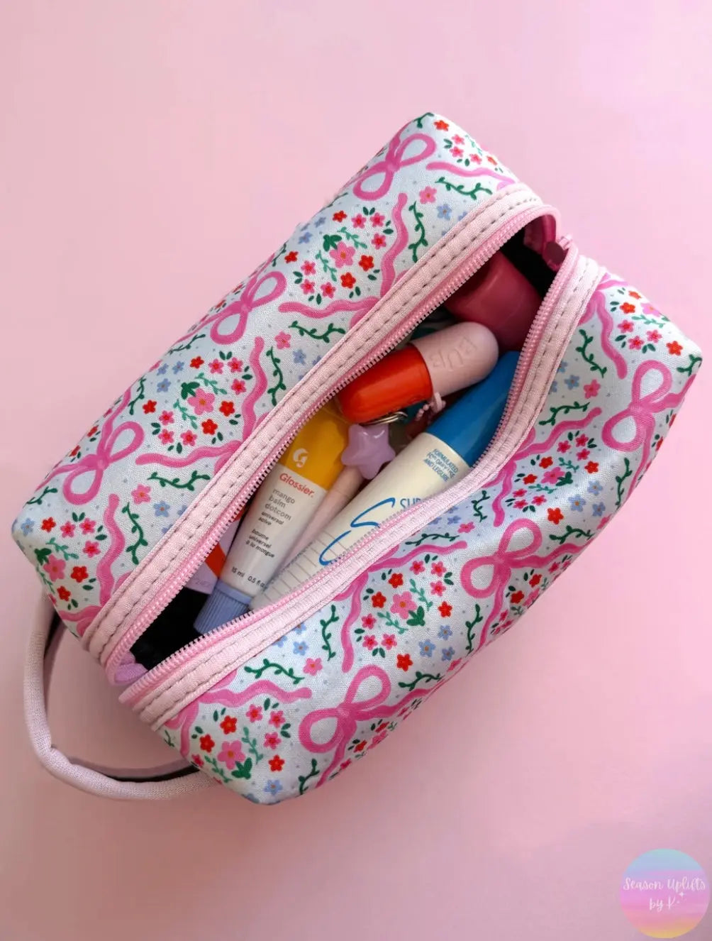 Flowers & Bows Travel / Make Up Bag Season Uplifts by K