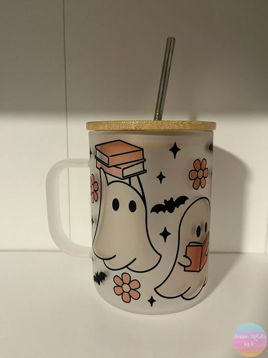 Ghost & BOOks Frosted Glass Mug Season Uplifts by K
