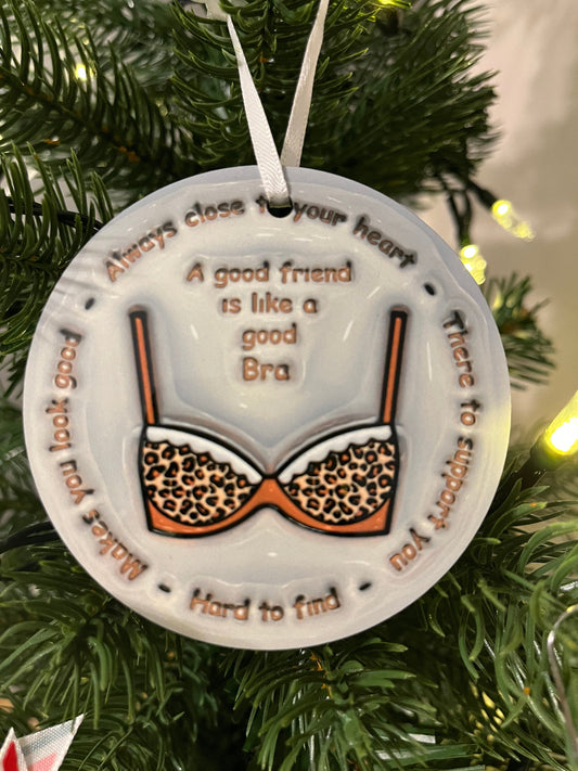 Good Friend Bra Ornament