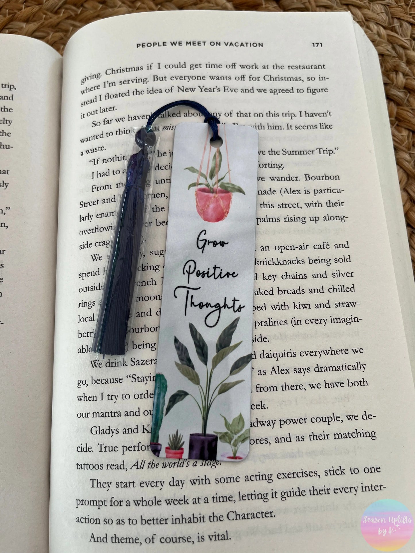 Grow Positive Thoughts Bookmark Season Uplifts by K