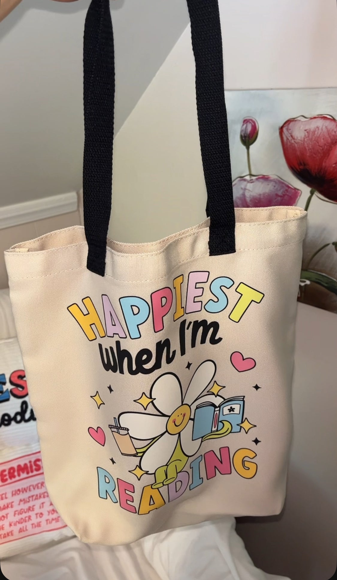 Happiest When I’m Reading Small Tote Bag