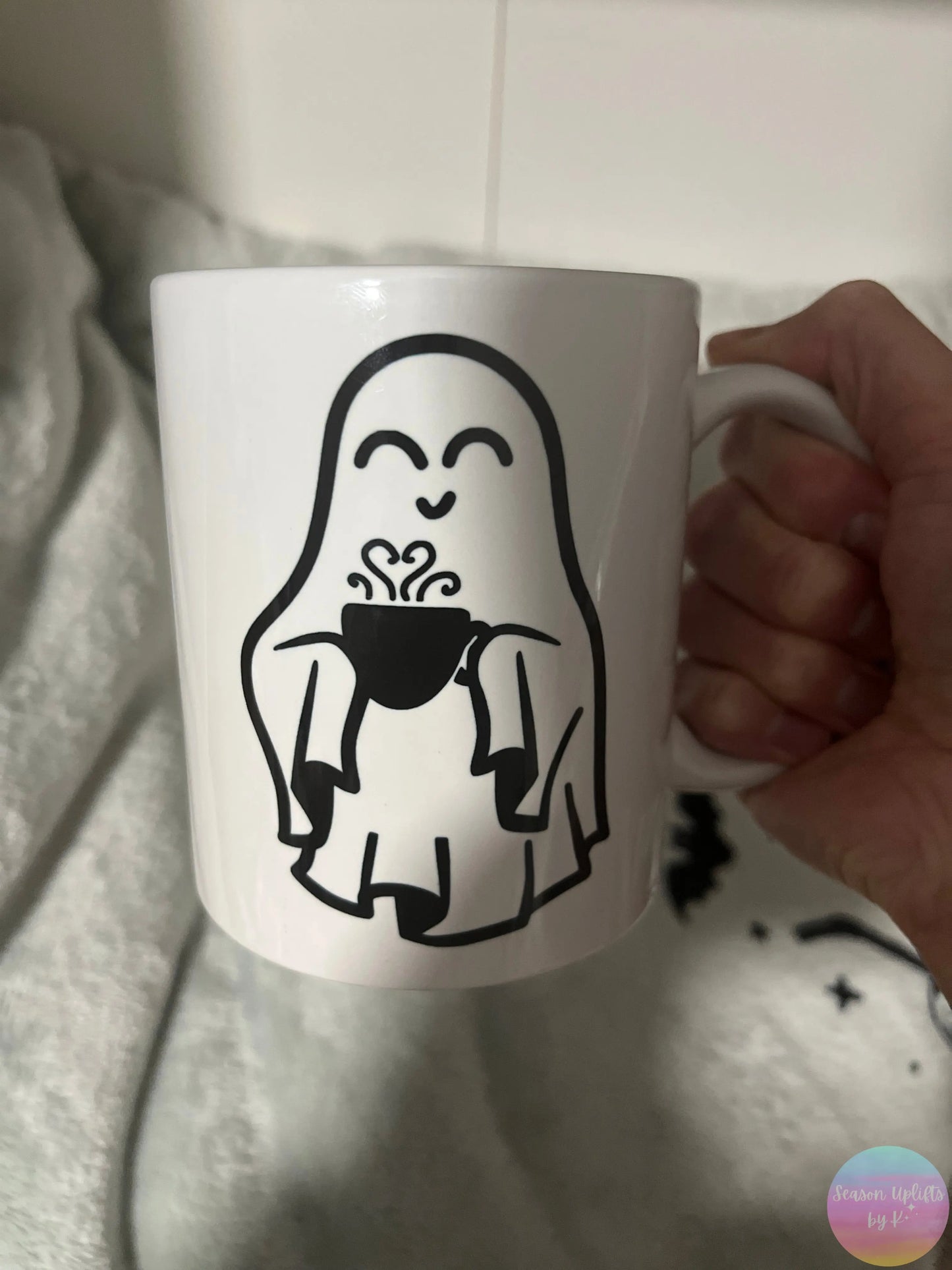 Hot Drink Ghost Ceramic Mug Season Uplifts by K