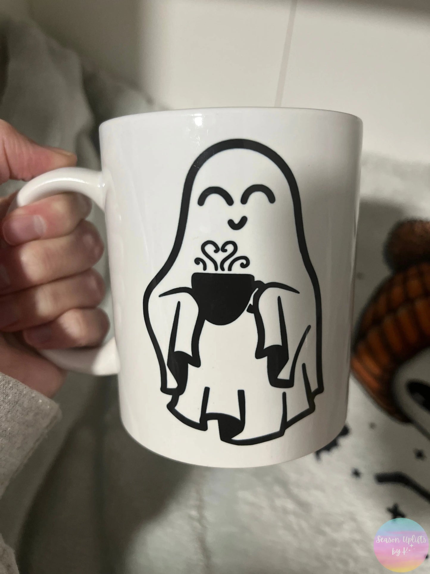 Hot Drink Ghost Ceramic Mug Season Uplifts by K