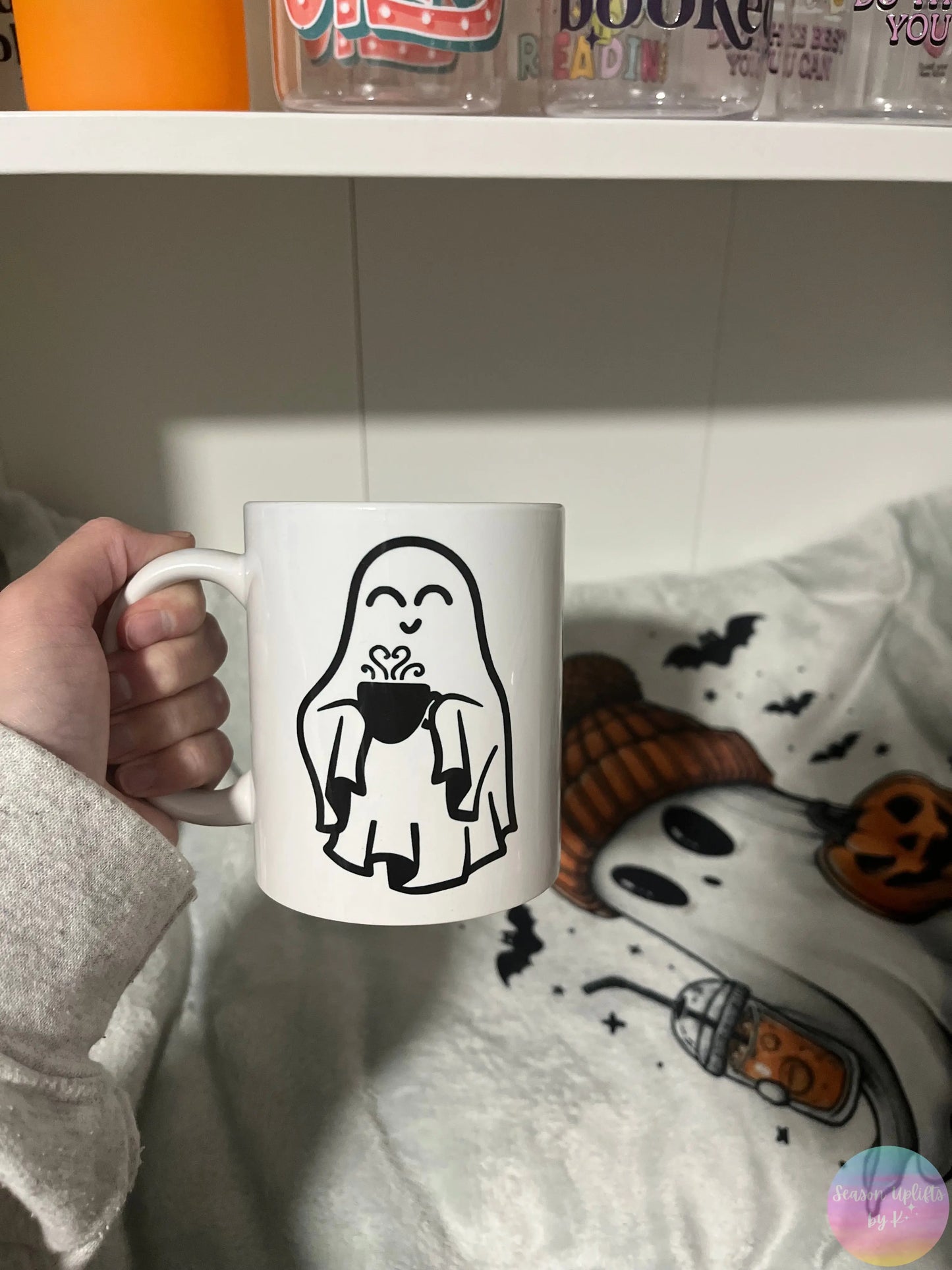 Hot Drink Ghost Ceramic Mug Season Uplifts by K