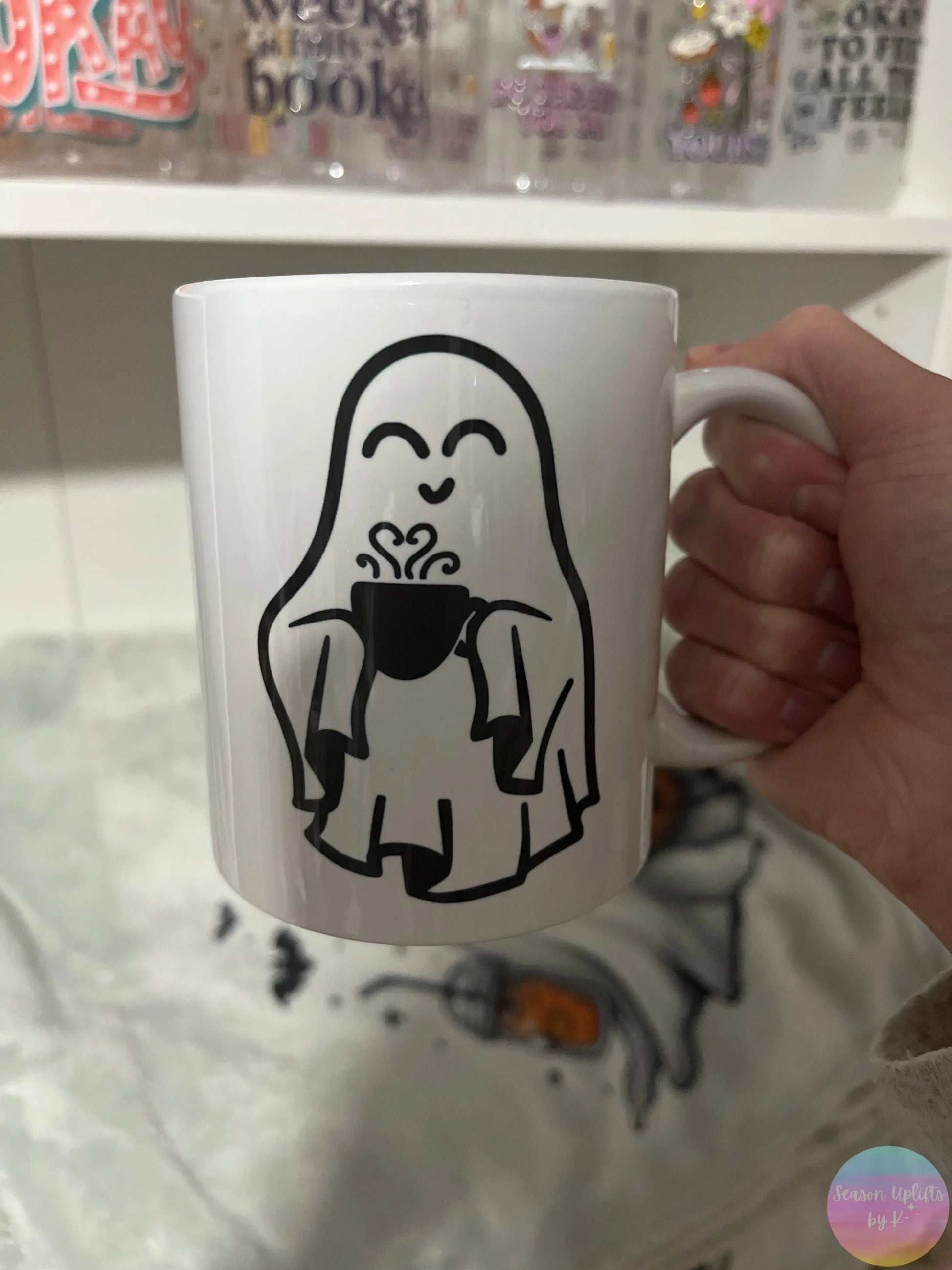 Hot Drink Ghost Ceramic Mug Season Uplifts by K