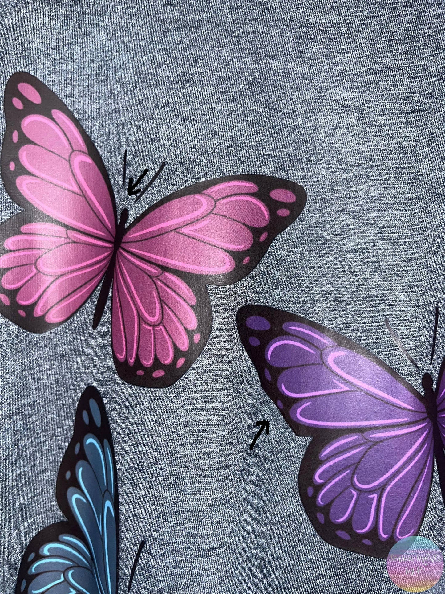 Imperfectly Perfect Butterflies Heather Dark Grey Tee 2XL Season Uplifts by K
