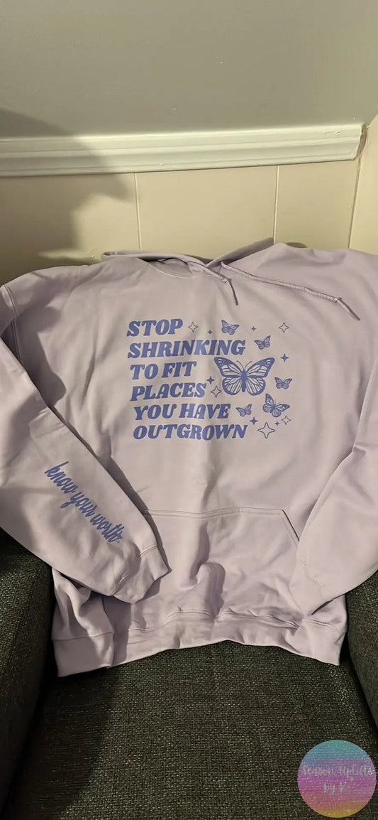 Know your worth Lavender Crewneck Sweatshirt XL Season Uplifts by K