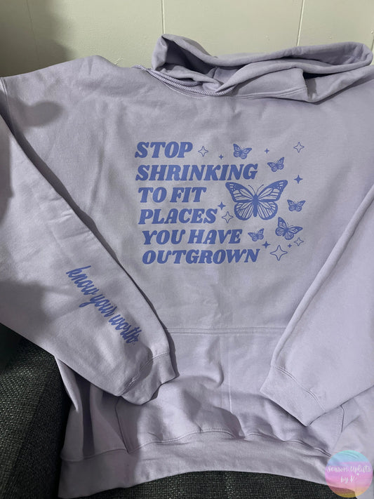 Know your worth Lavender Crewneck Sweatshirt XL Season Uplifts by K