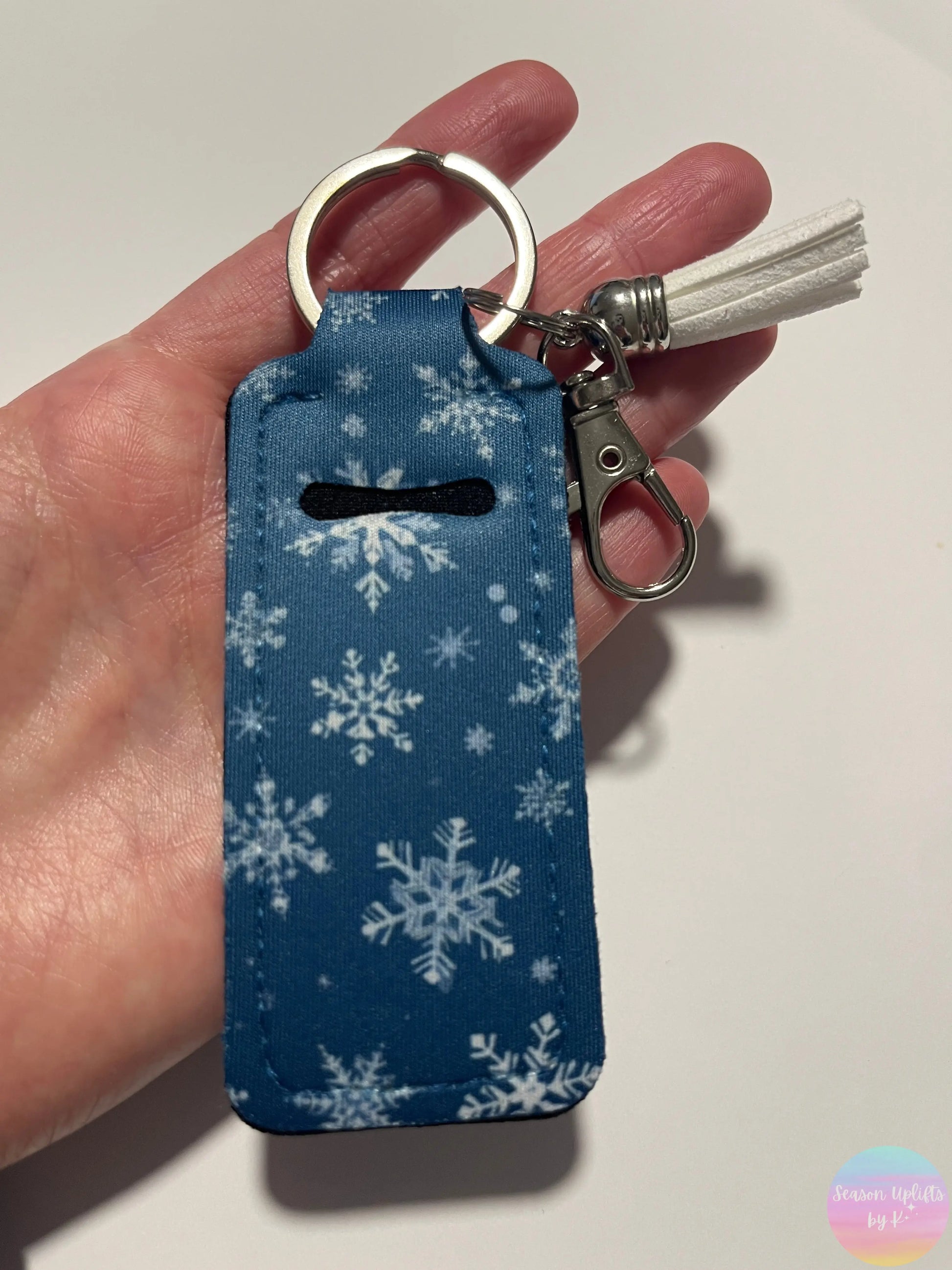 Let it Snow Chapstick Holder Keychain Season Uplifts by K