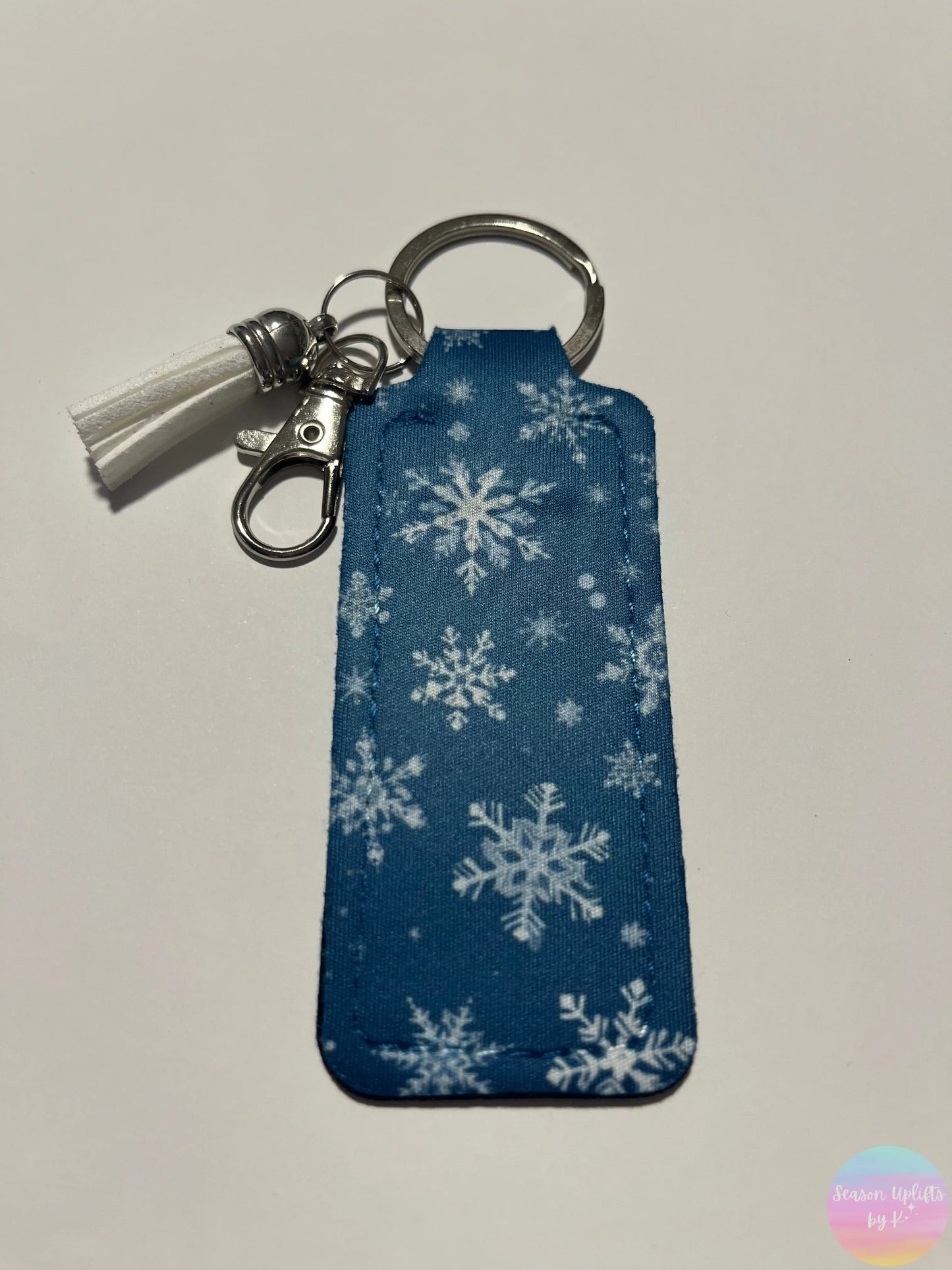 Let it Snow Chapstick Holder Keychain Season Uplifts by K