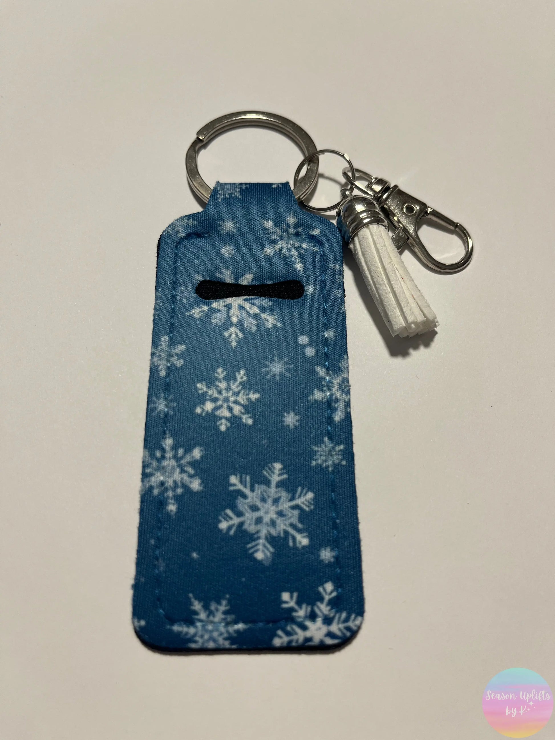 Let it Snow Chapstick Holder Keychain Season Uplifts by K