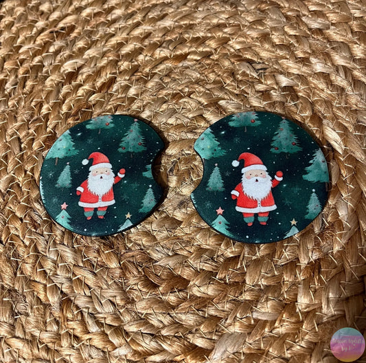 Merry Santa Car Coaster Set Season Uplifts by K