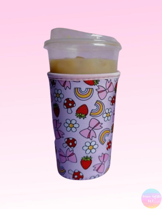 Mushrooms & Bows Coffee Sleeve Medium Season Uplifts by K