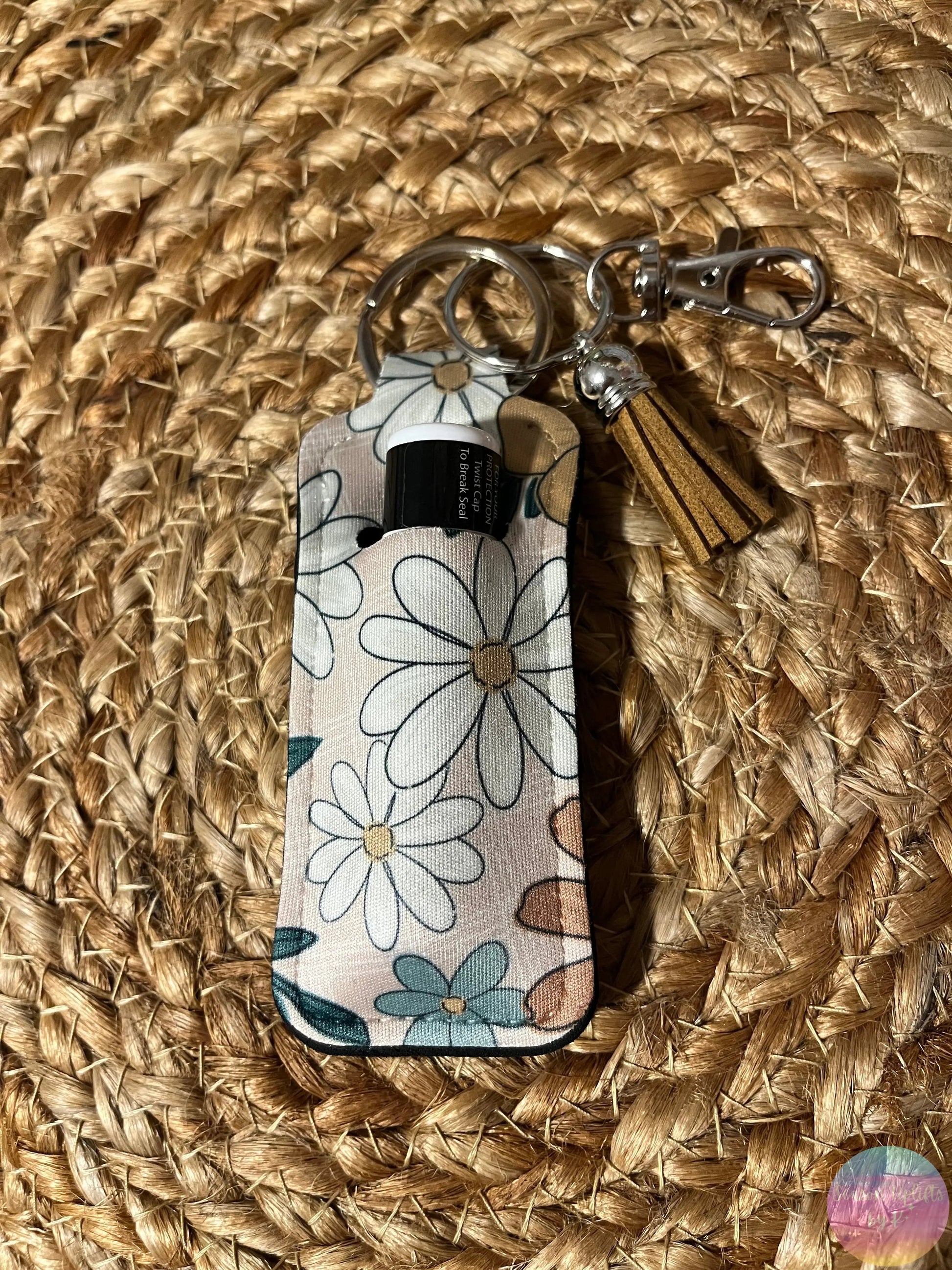 Neutral Meadows Chapstick Holder Keychain Season Uplifts by K