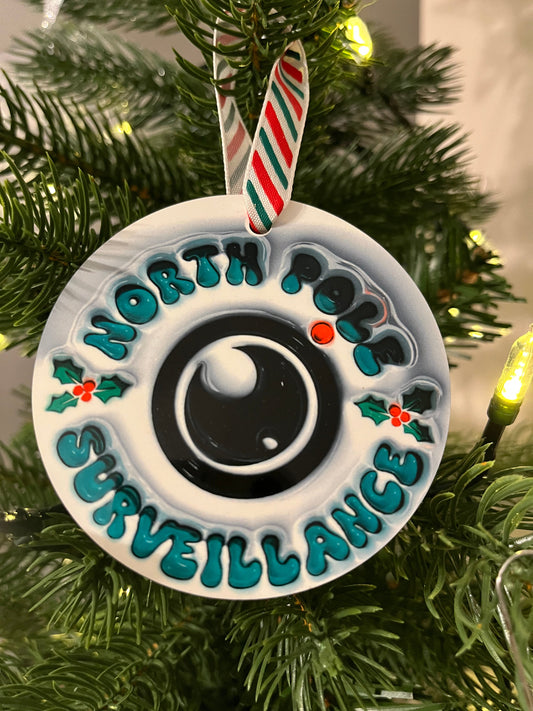 North Pole Surveillance Ornament