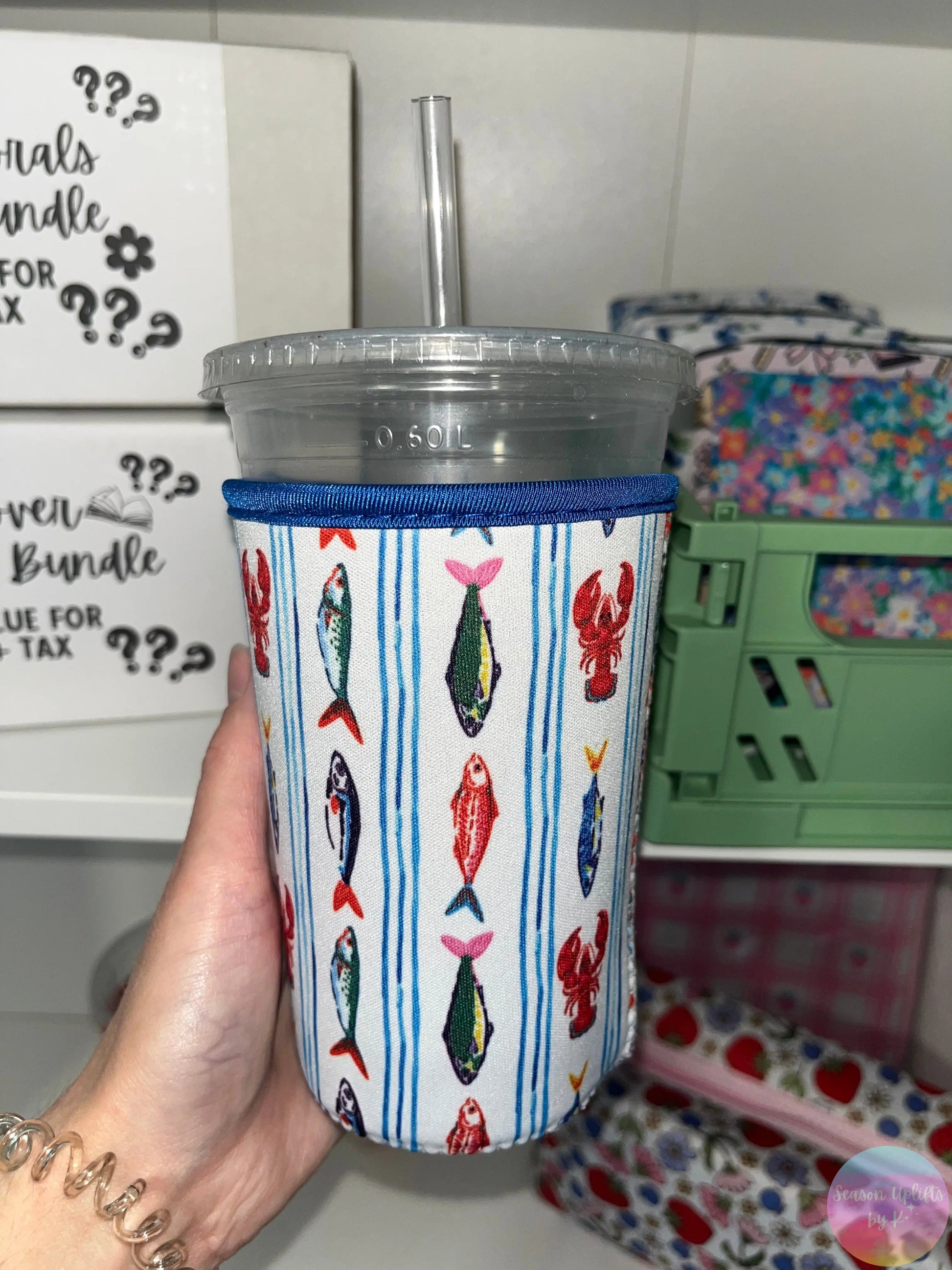 Ocean Life Medium Drink Sleeve Season Uplifts by K