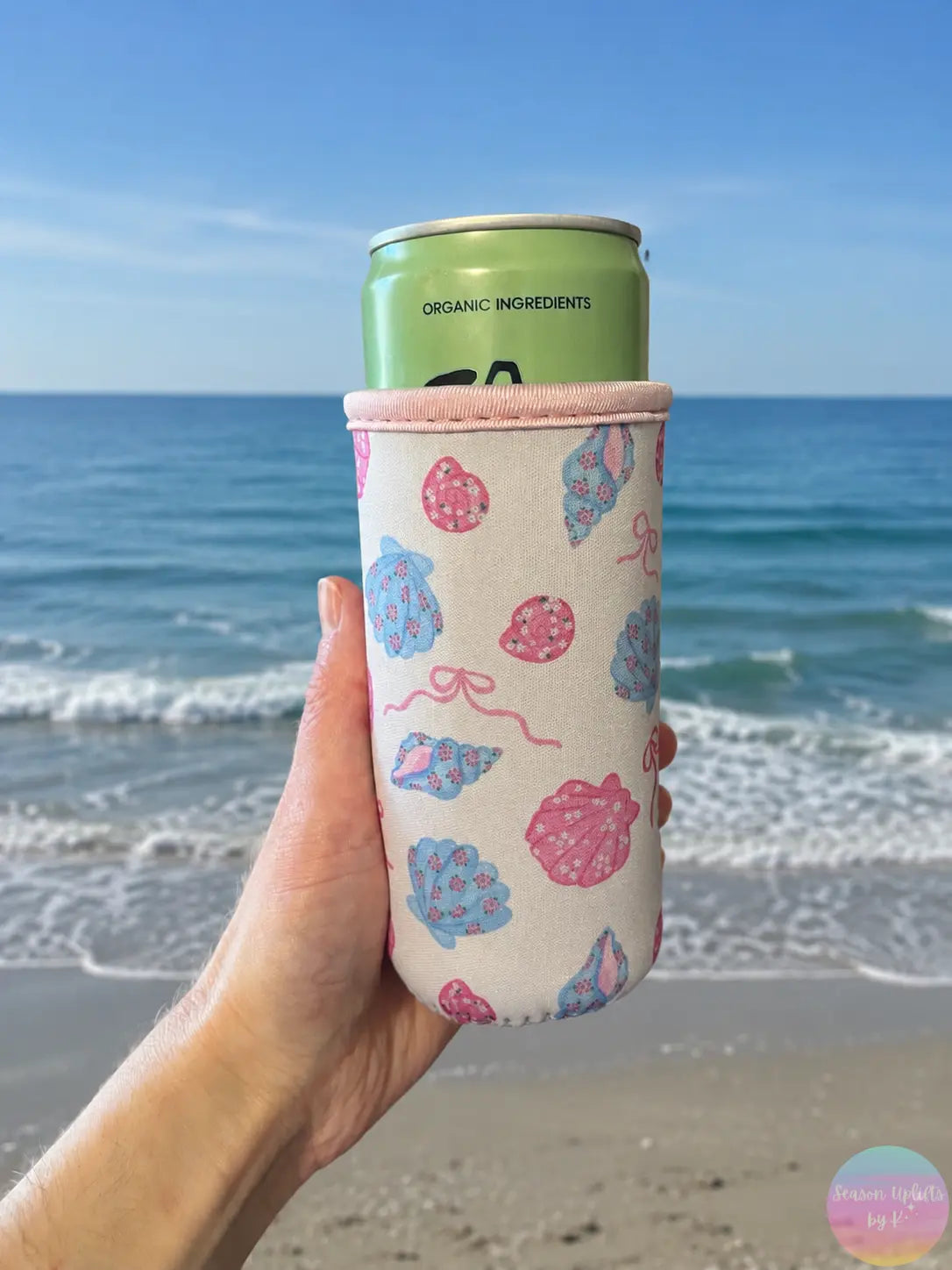 Pastel Seashell Slim Can Sleeve Season Uplifts by K