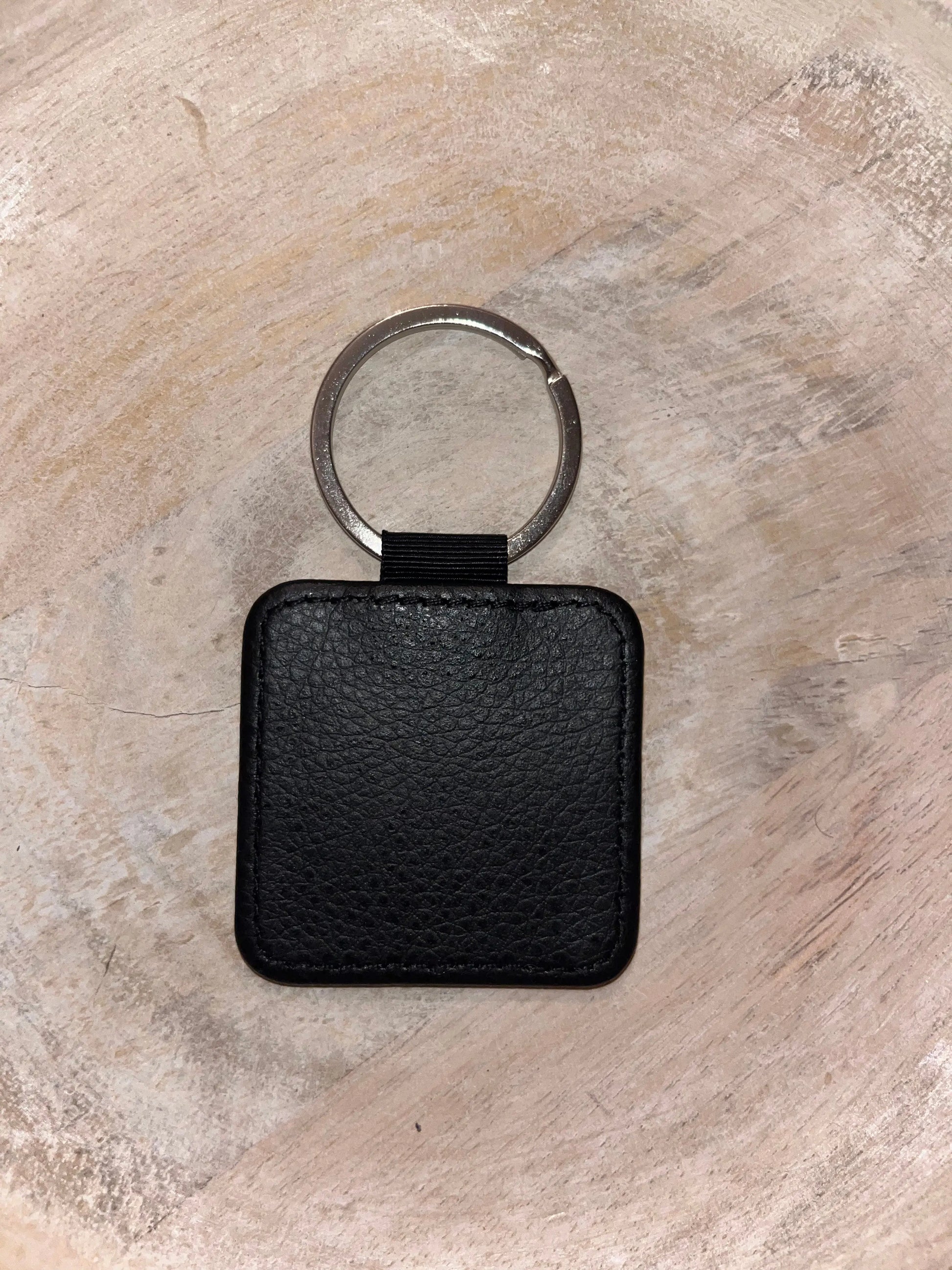 Personalized Square Leather Keychain Season Uplifts by K