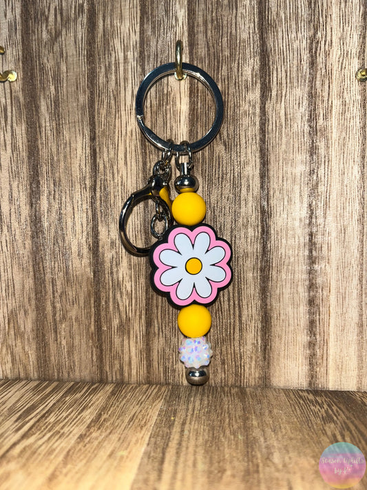 Pink Daisy Keychain Season Uplifts by K