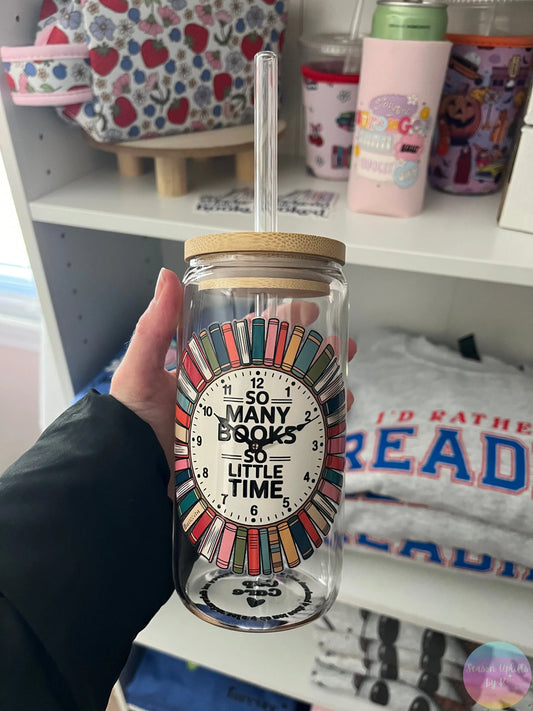So Many Books Glass Cup Season Uplifts by K