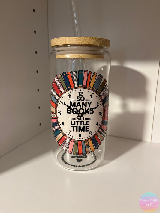 So Many Books Glass Cup Season Uplifts by K