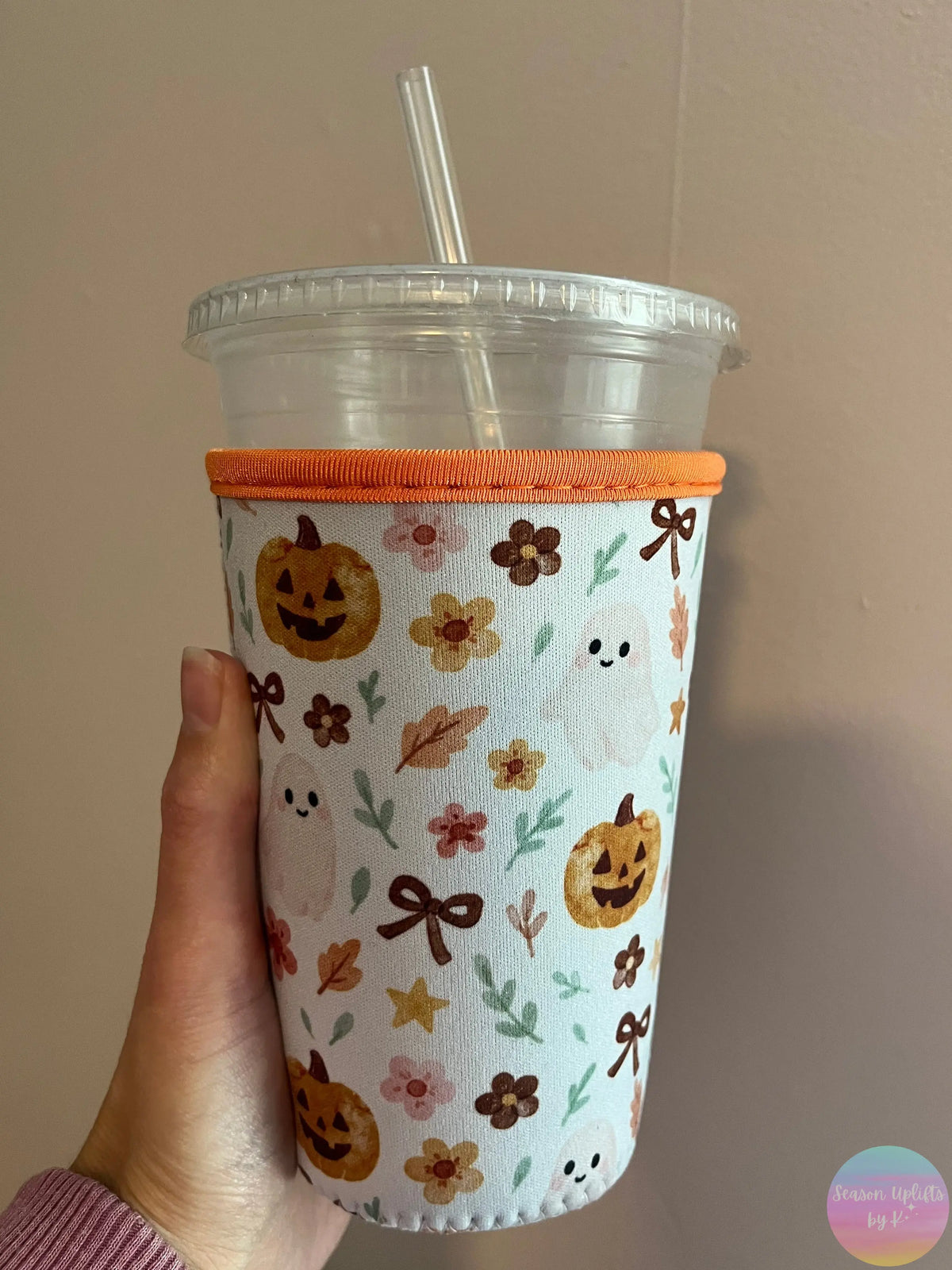 Spooky Blooms Medium Drink Sleeve Season Uplifts by K