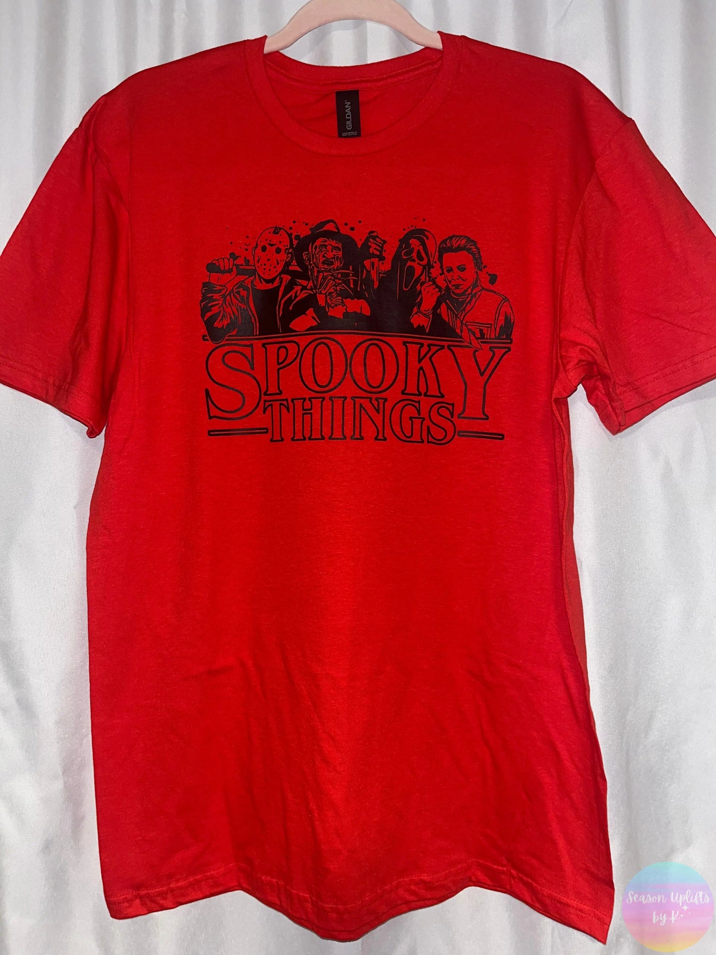 Spooky Things Red T-Shirt Season Uplifts by K