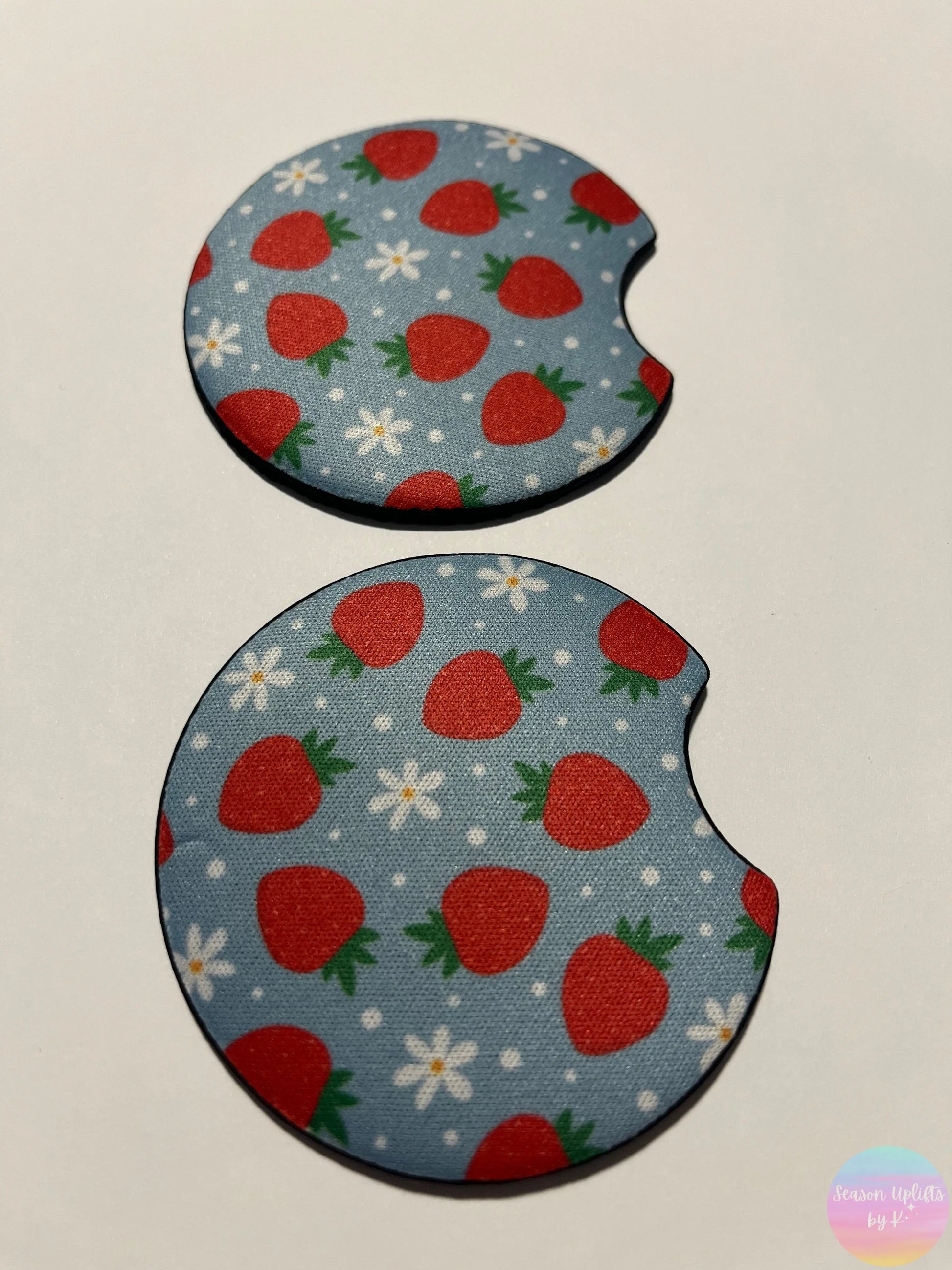 Strawberries Car Coaster Set Season Uplifts by K