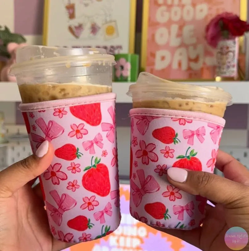 Strawberries & Bows Coffee Sleeves Season Uplifts by K