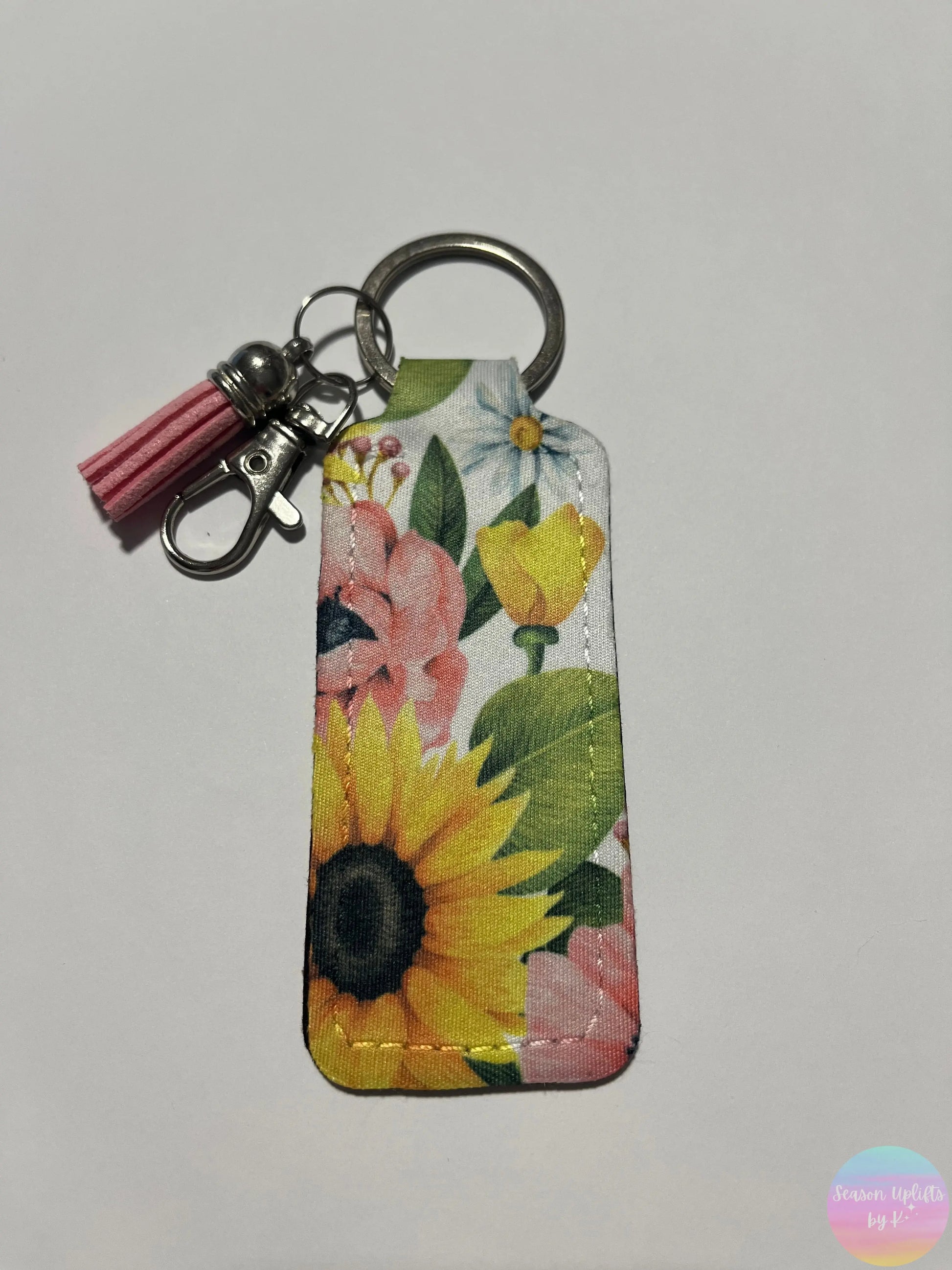 Sunflower Chapstick Holder Keychain Season Uplifts by K