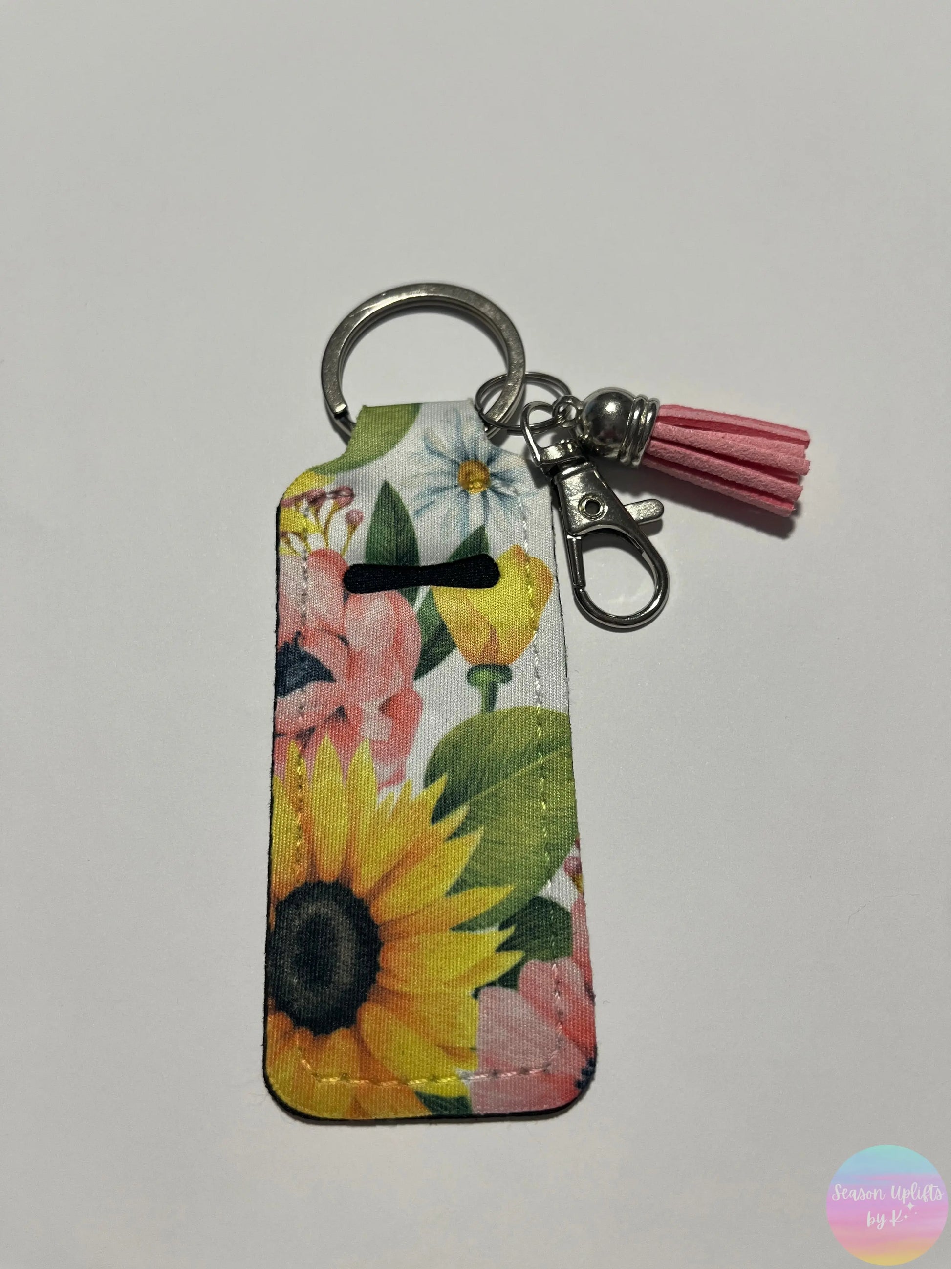 Sunflower Chapstick Holder Keychain Season Uplifts by K