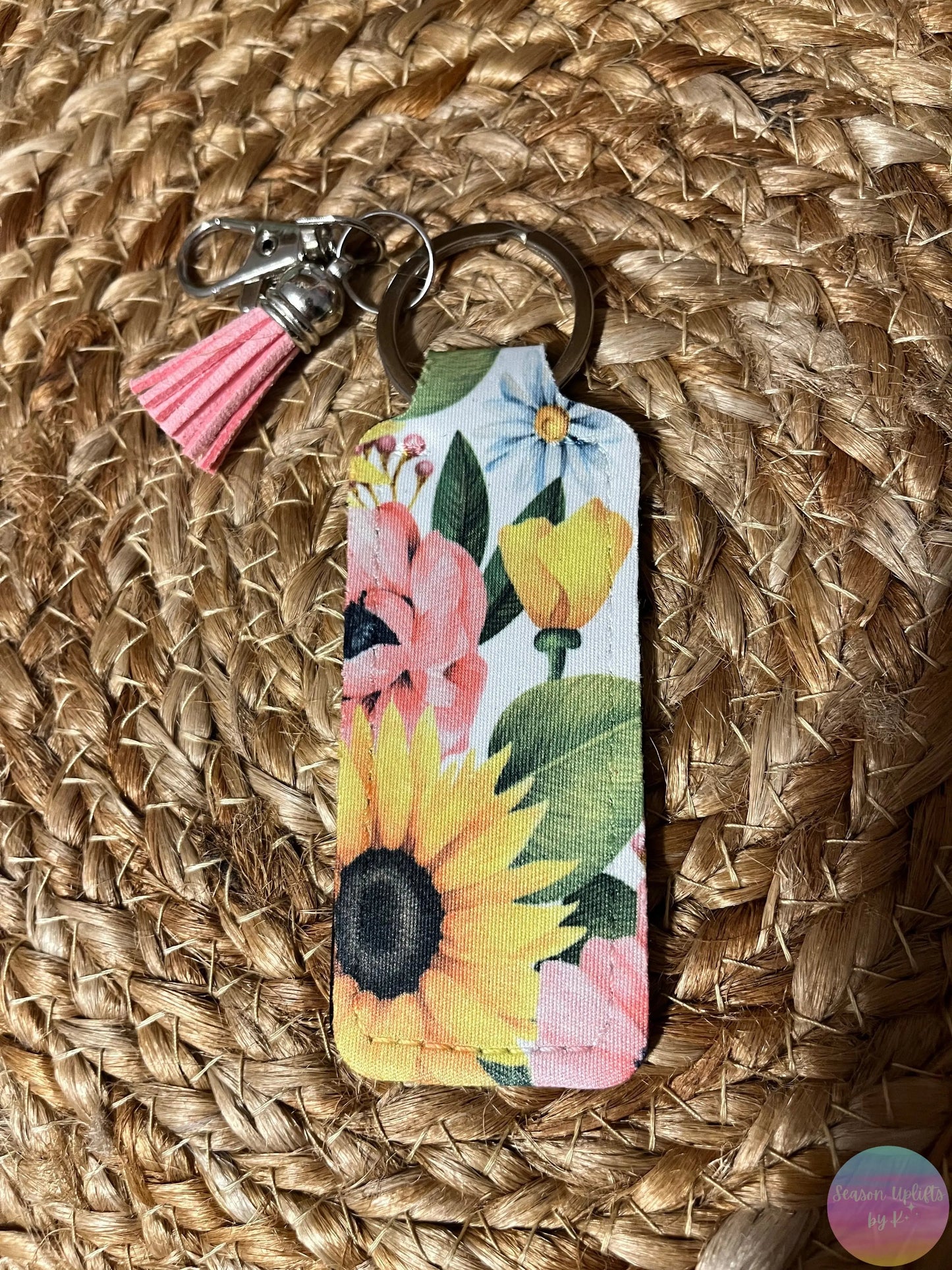 Sunny Meadows Chapstick Holder Keychain Season Uplifts by K