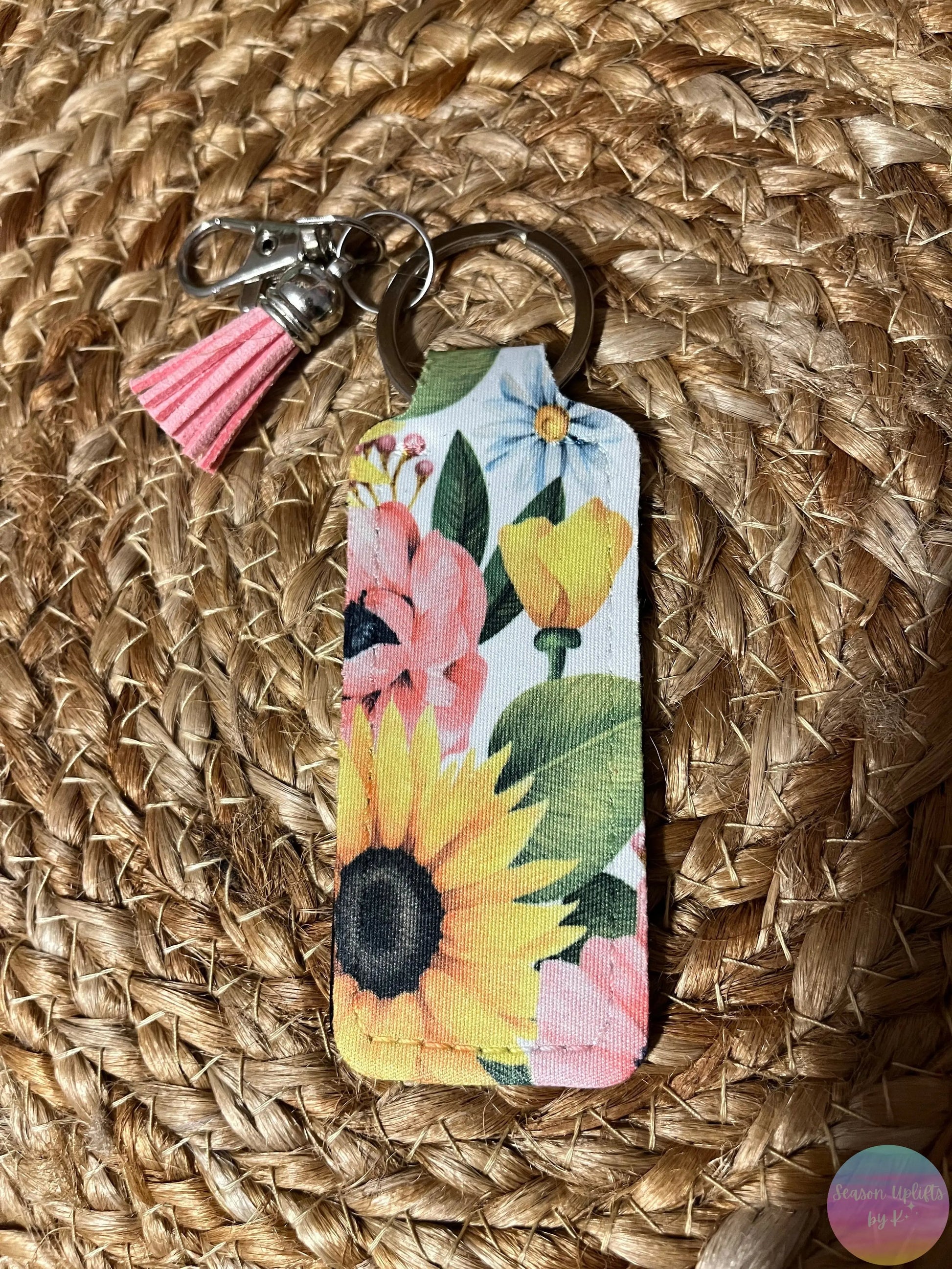 Sunny Meadows Chapstick Holder Keychain Season Uplifts by K