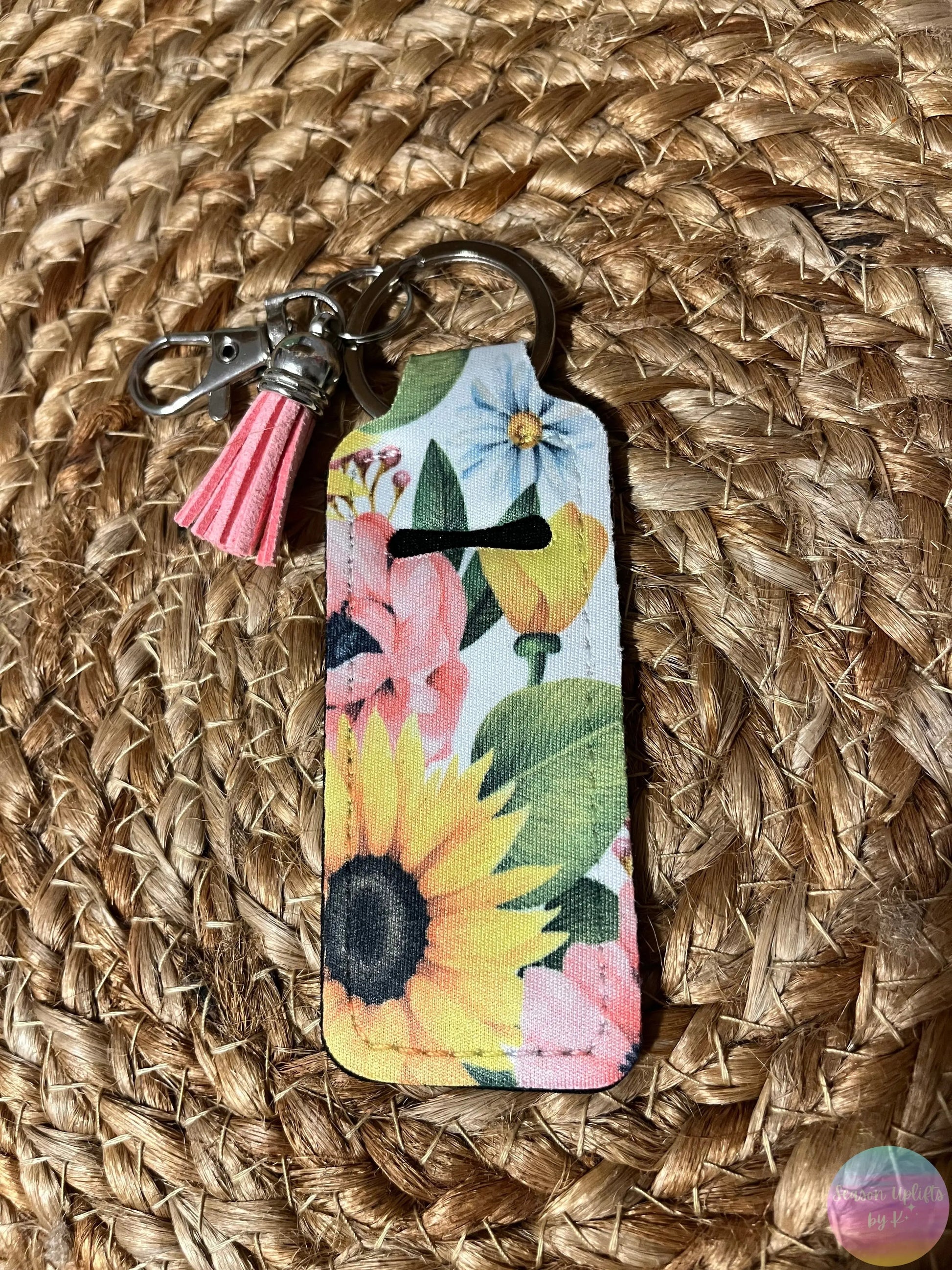 Sunny Meadows Chapstick Holder Keychain Season Uplifts by K