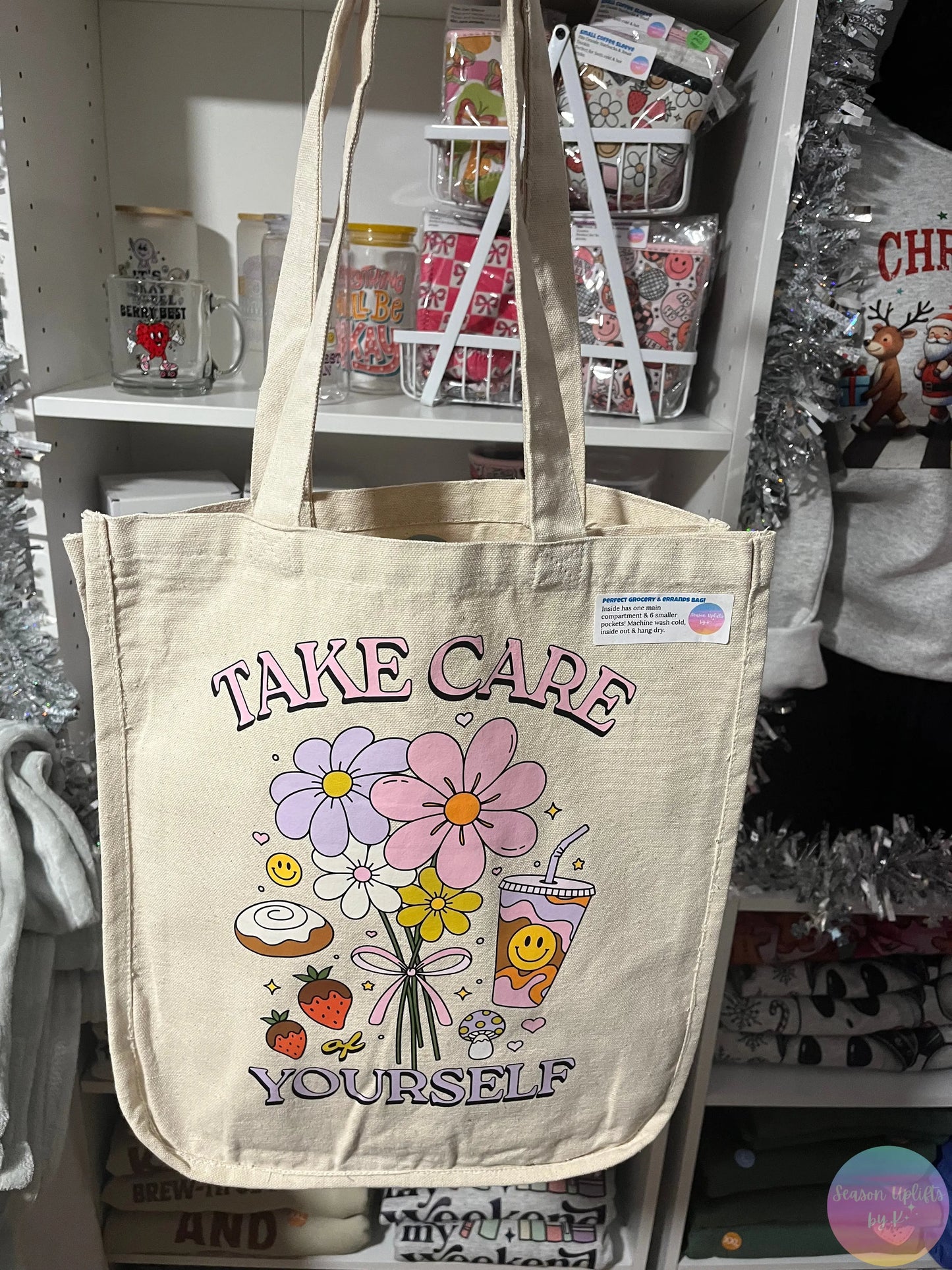 Take Care of Yourself Tote Bag Season Uplifts by K