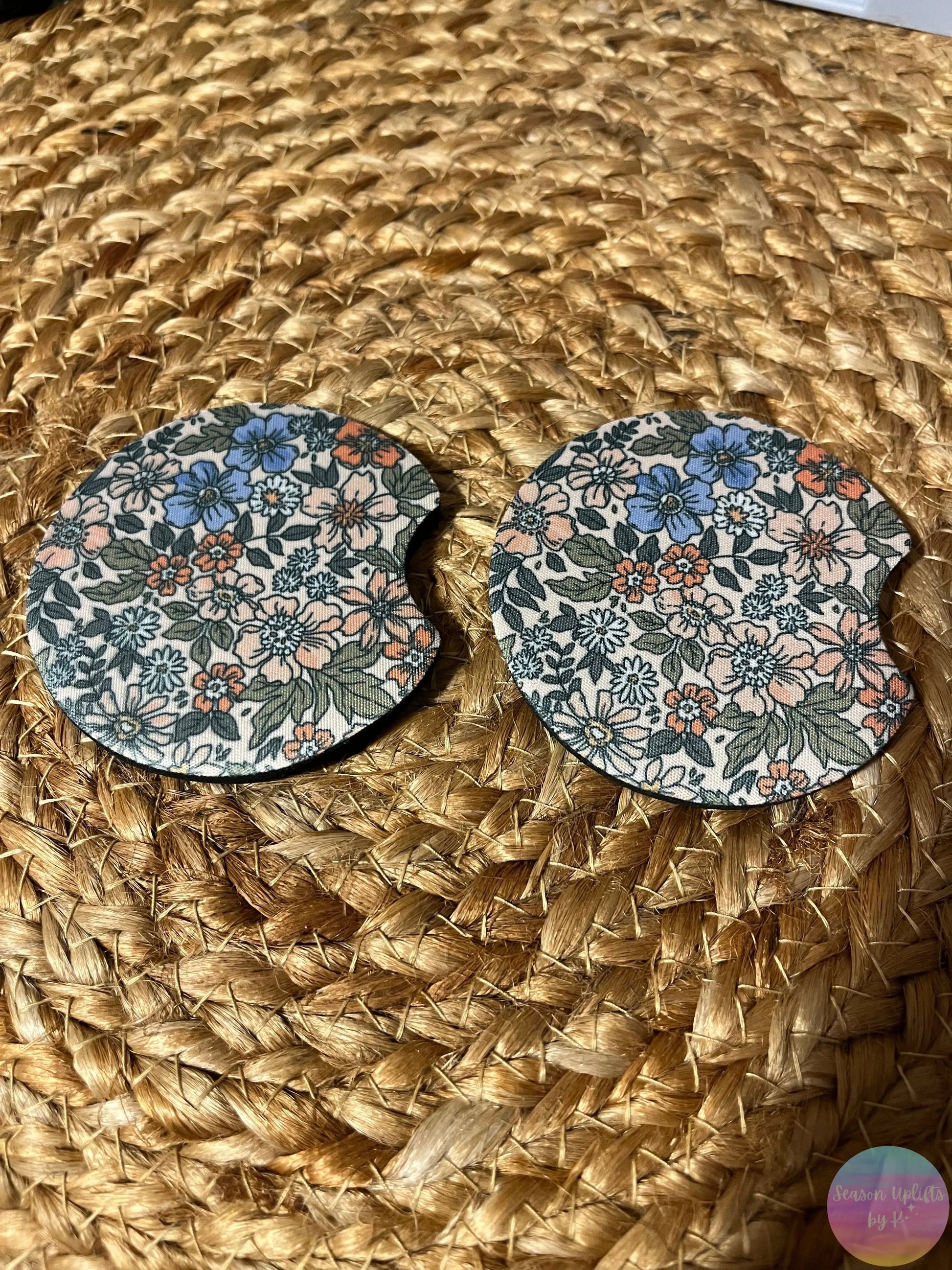 Vintage Bloom Car Coasters Season Uplifts by K