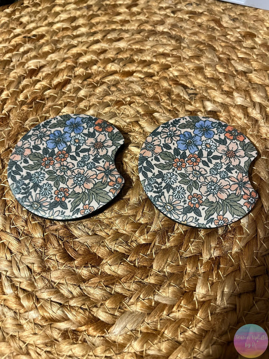 Vintage Bloom Car Coasters Season Uplifts by K