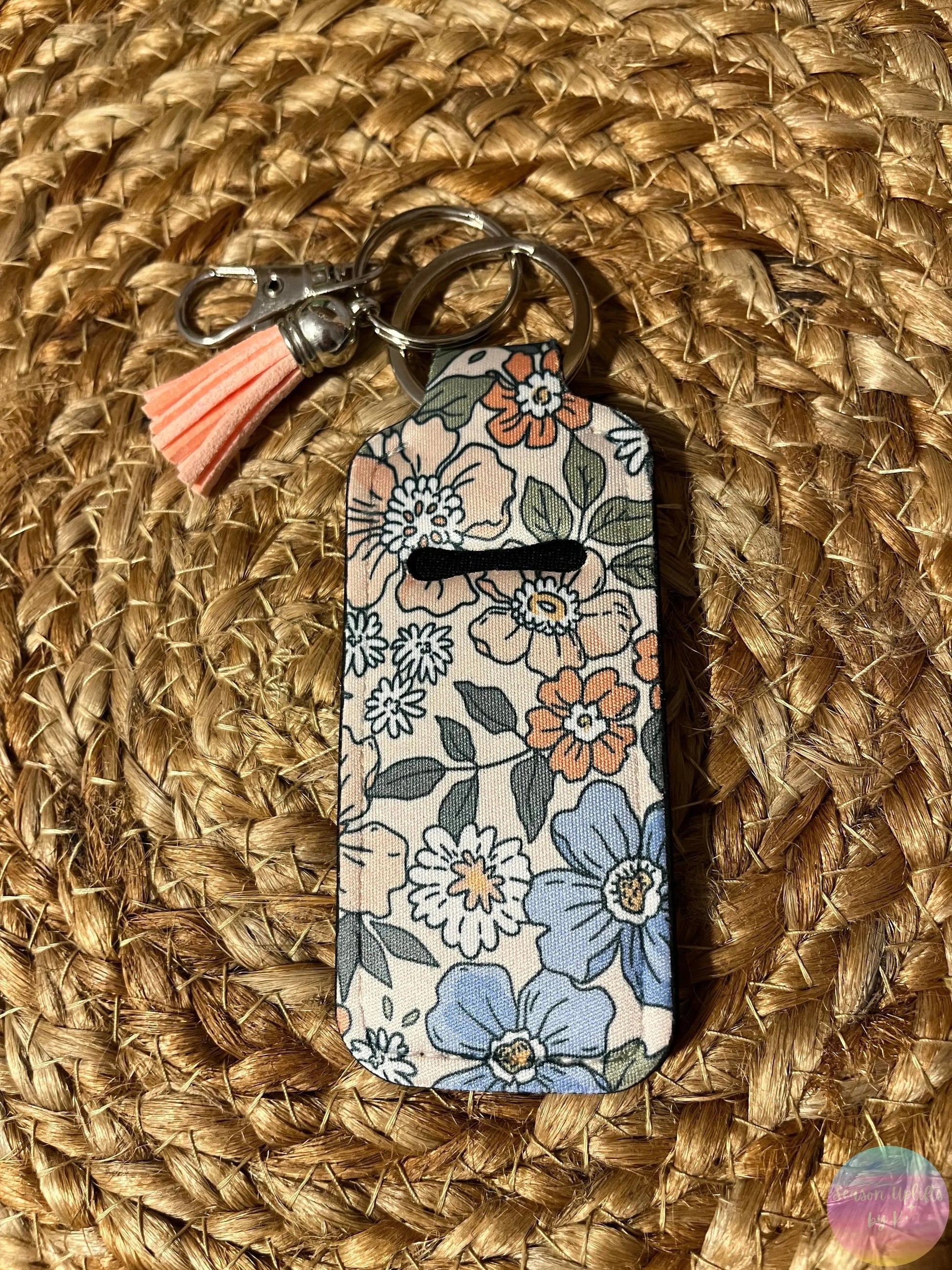 Vintage Bloom Chapstick Holder Keychain Season Uplifts by K