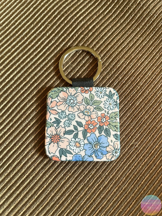 Vintage Bloom Leather Keychain Season Uplifts by K
